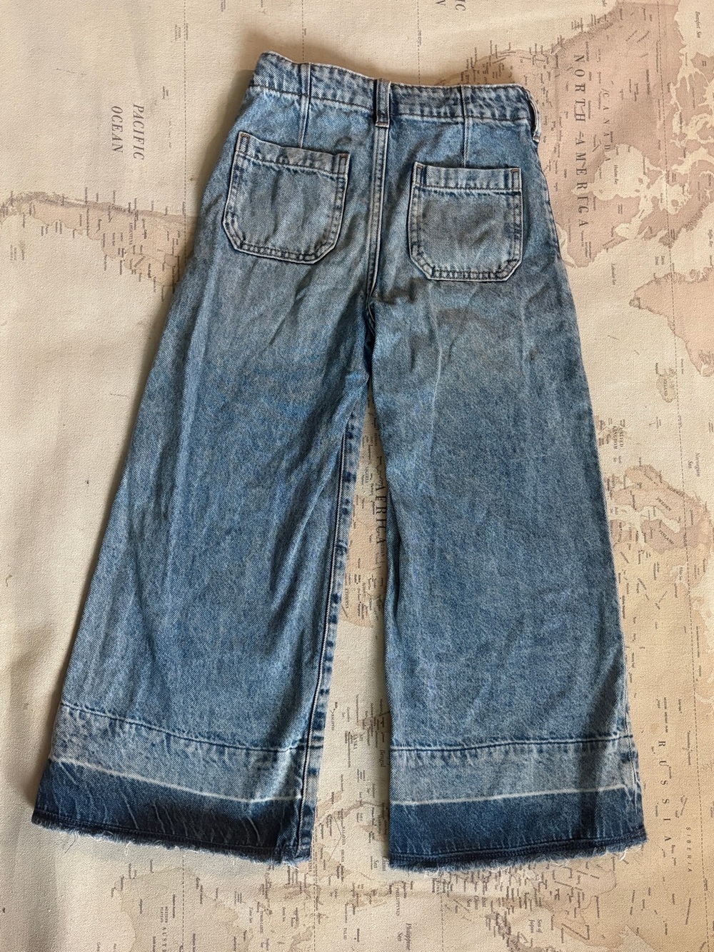GAP Kids High Stride Wide Leg High Rise Denim Jeans Size 10 Slim - Picture 5 of 5